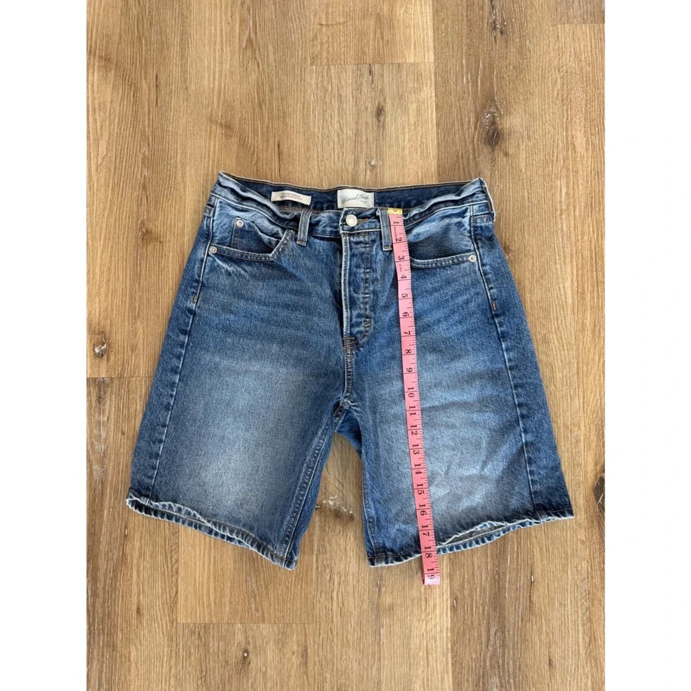 Universal Thread 90s Baggy Bermuda Shorts Womens 8 Blue Denim High Rise Cotton